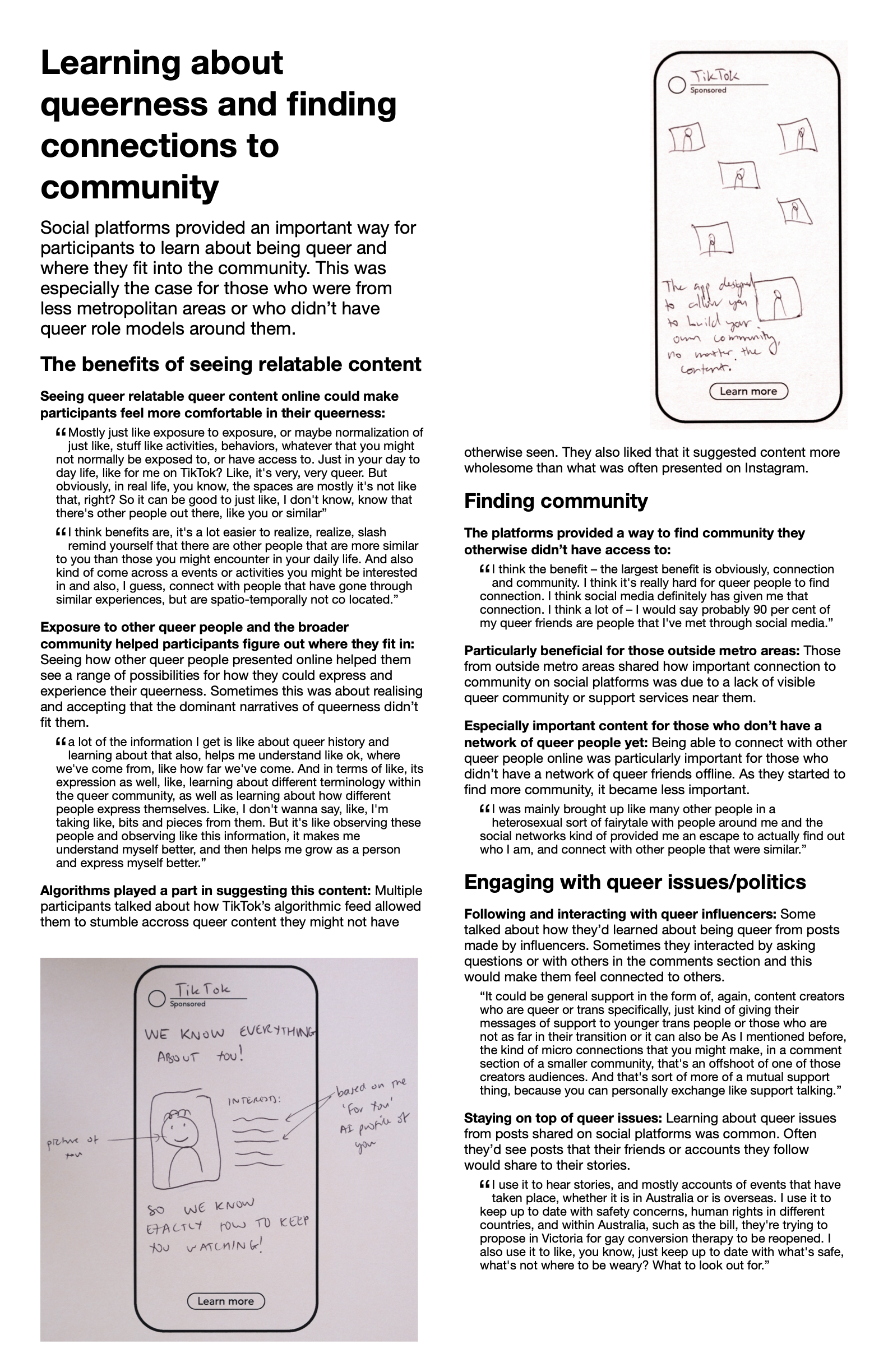 Learning about queerness and finding connections to community