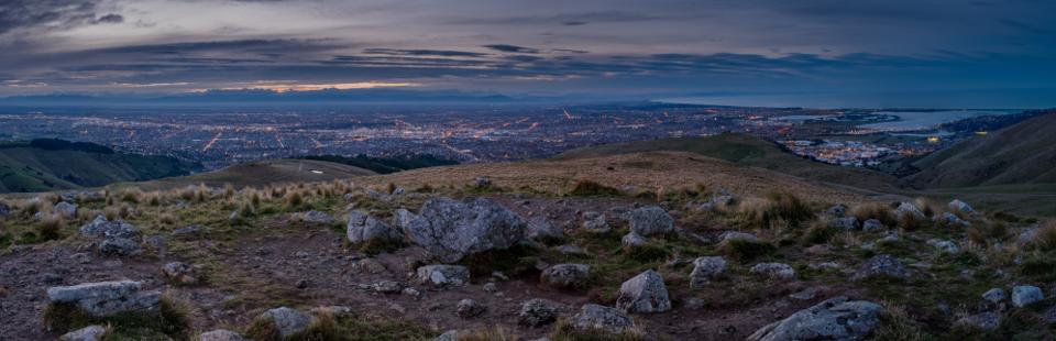 Panoramic image of Christchurch, New Zealand that I took in 2018.